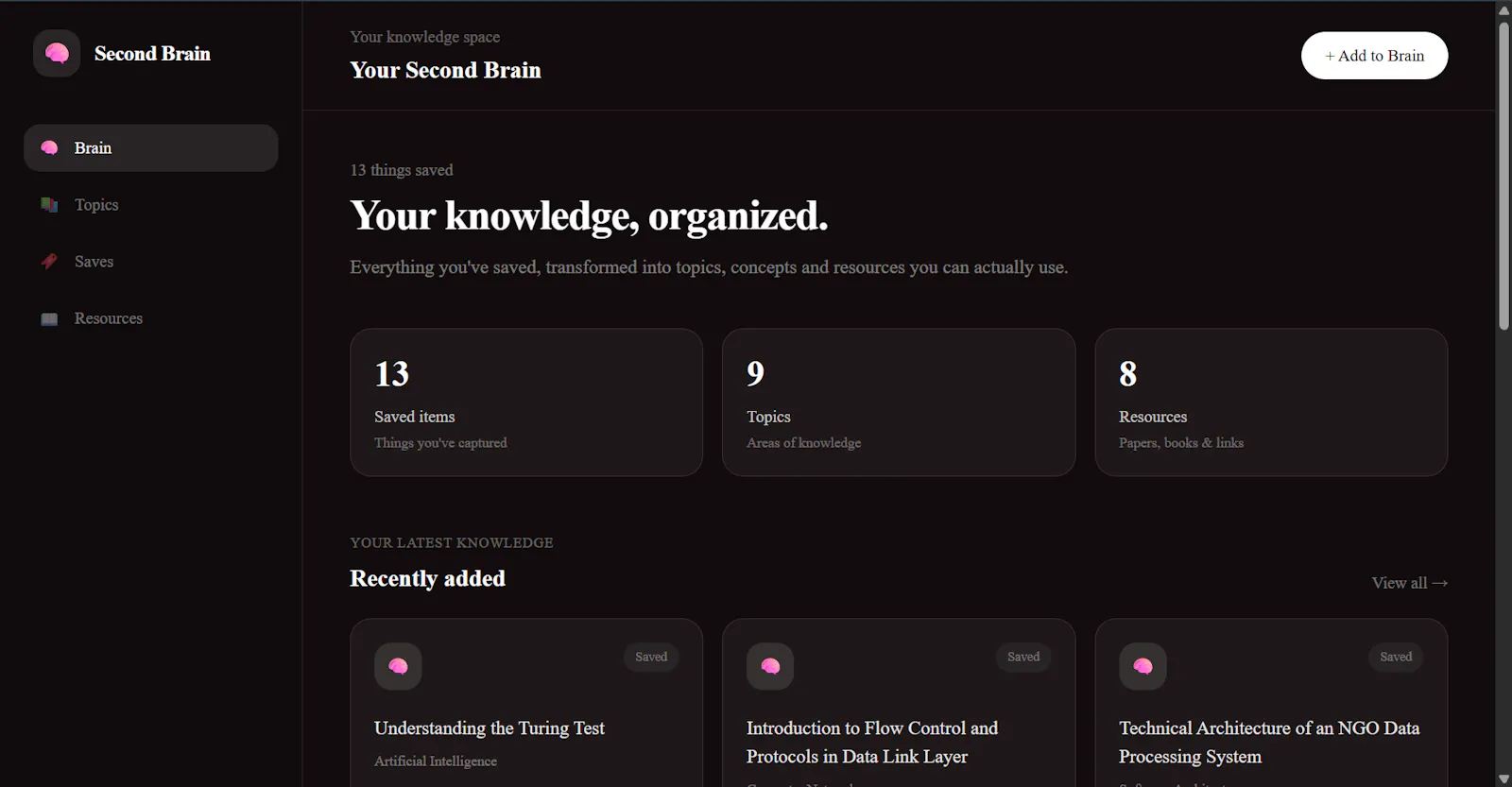 Second Brain screenshot 3