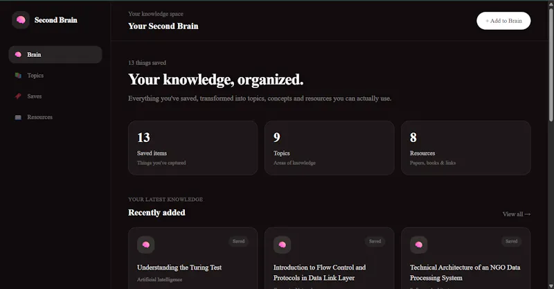 Second Brain screenshot 3