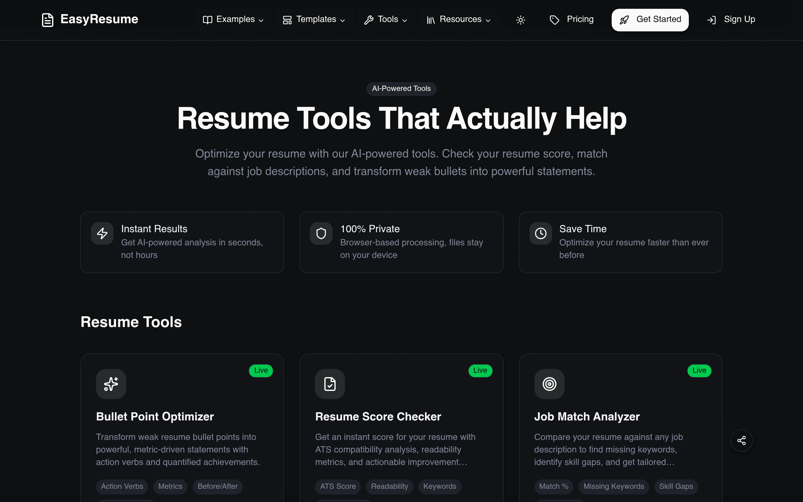 EasyResume Online screenshot 2