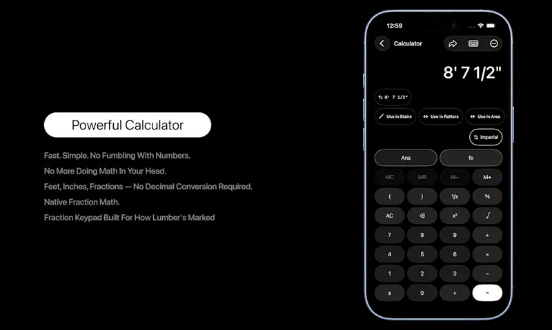 Rafter & Framing Calc: BuildX screenshot 2