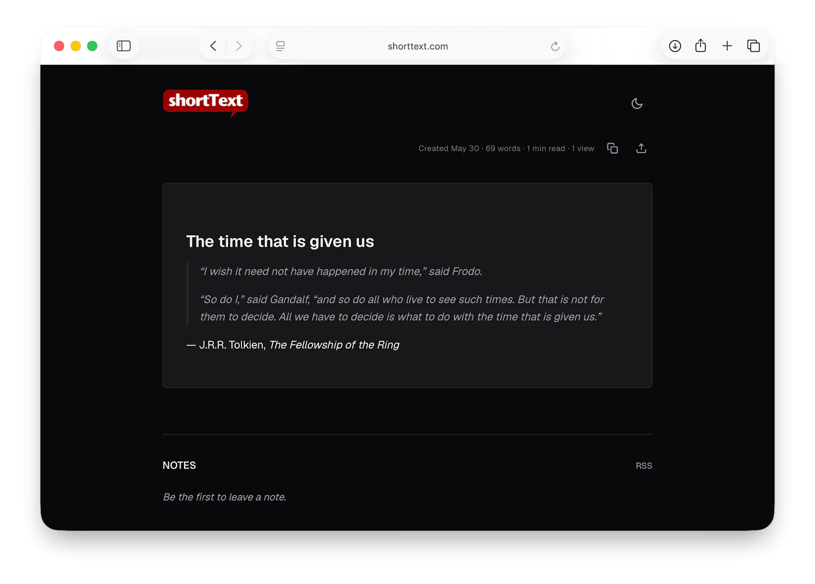 shortText screenshot 4