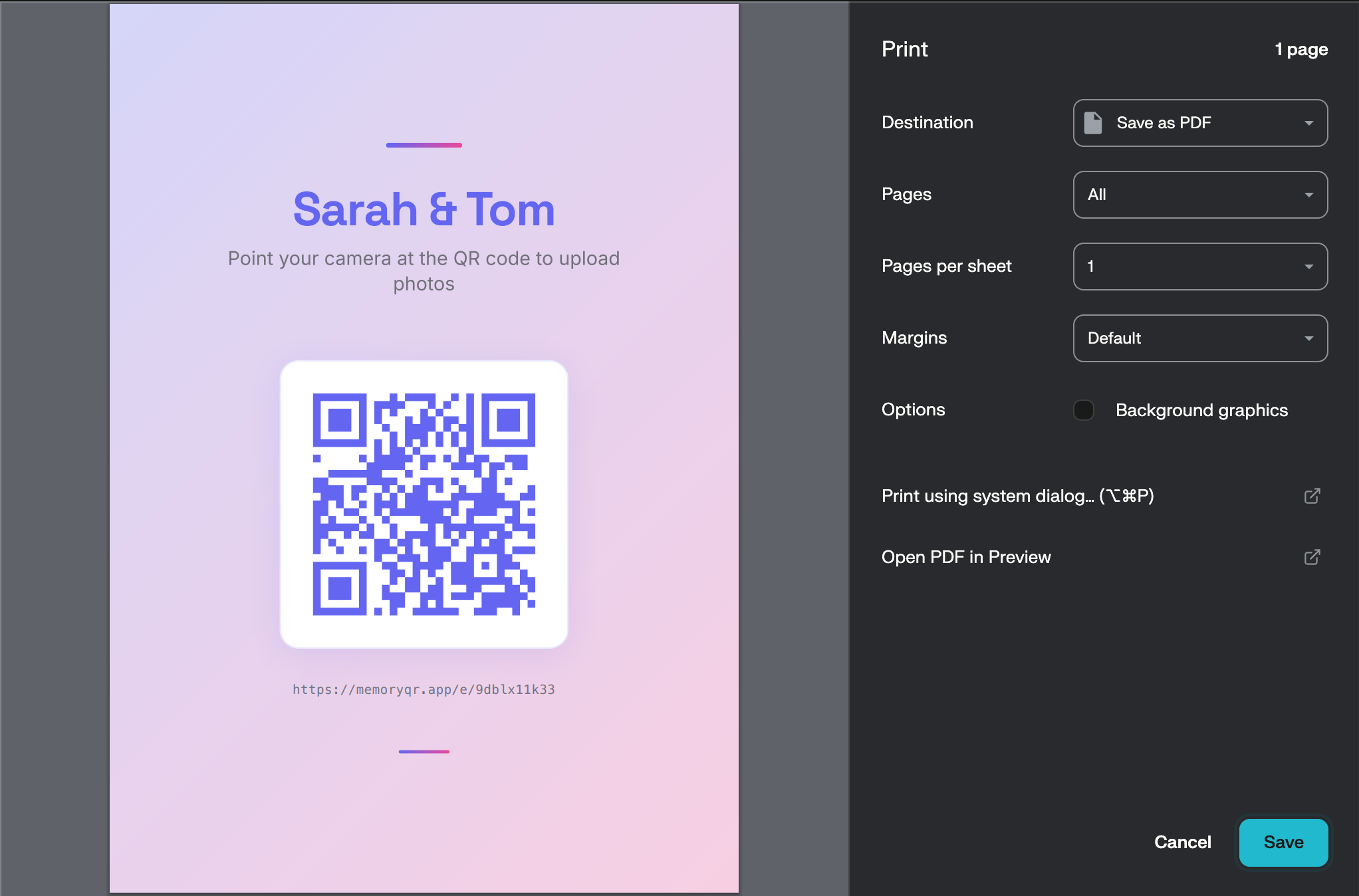 MemoryQR gallery image