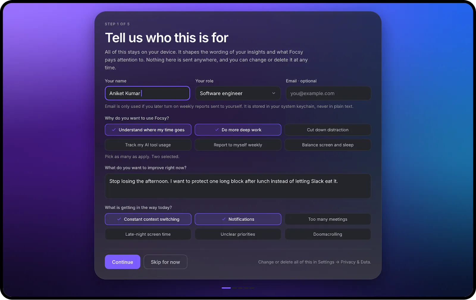 Focsy screenshot 1