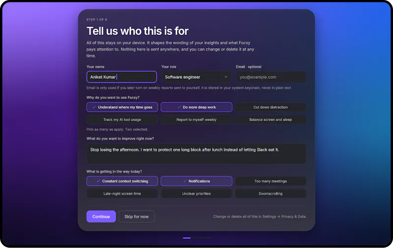 Focsy screenshot 1