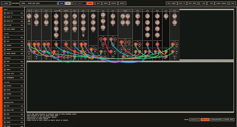 Eurorack JS screenshot 5
