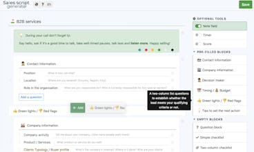 Sales Script Generator by noCRM.io gallery image