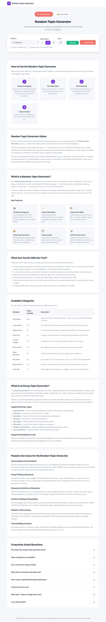 Random Topic Generator gallery image