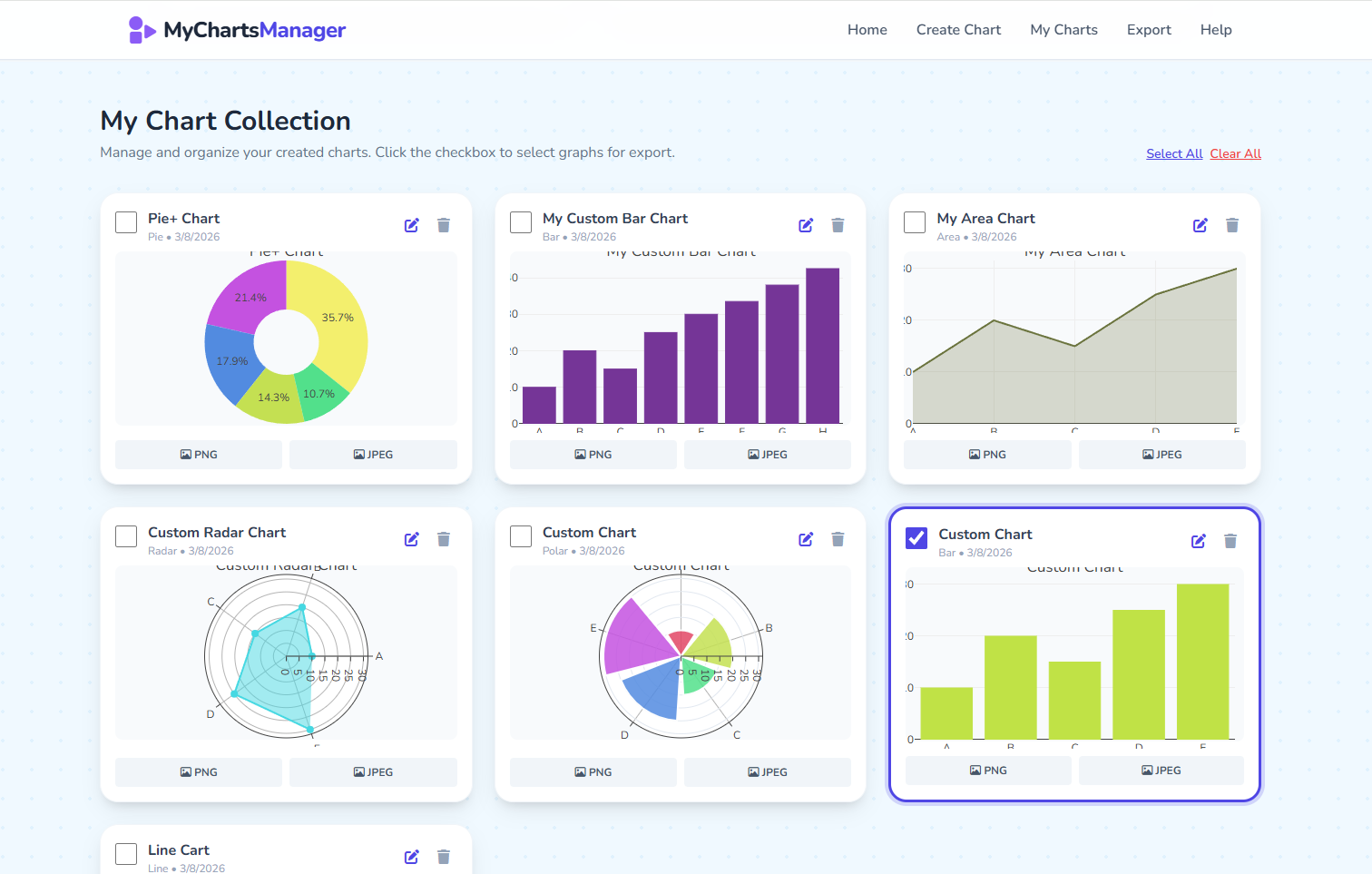 My Charts Manager - Screenshot 3 showing product features and functionality