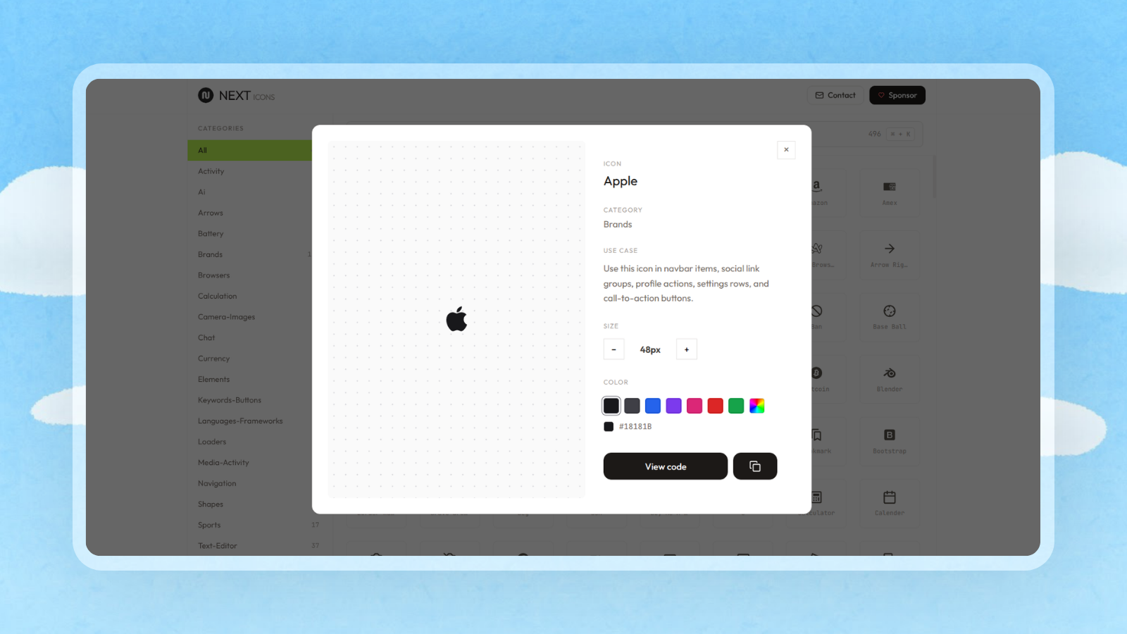 Next Icons gallery image