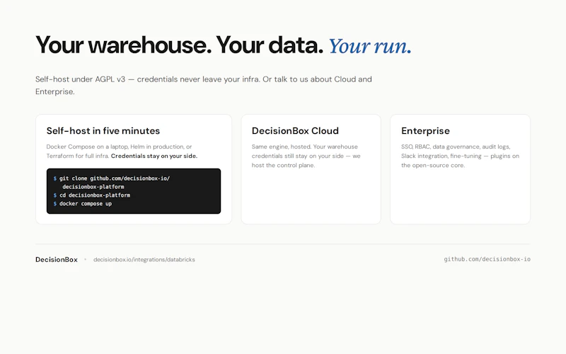 DecisionBox for Databricks screenshot 6