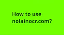 Nolain OCR