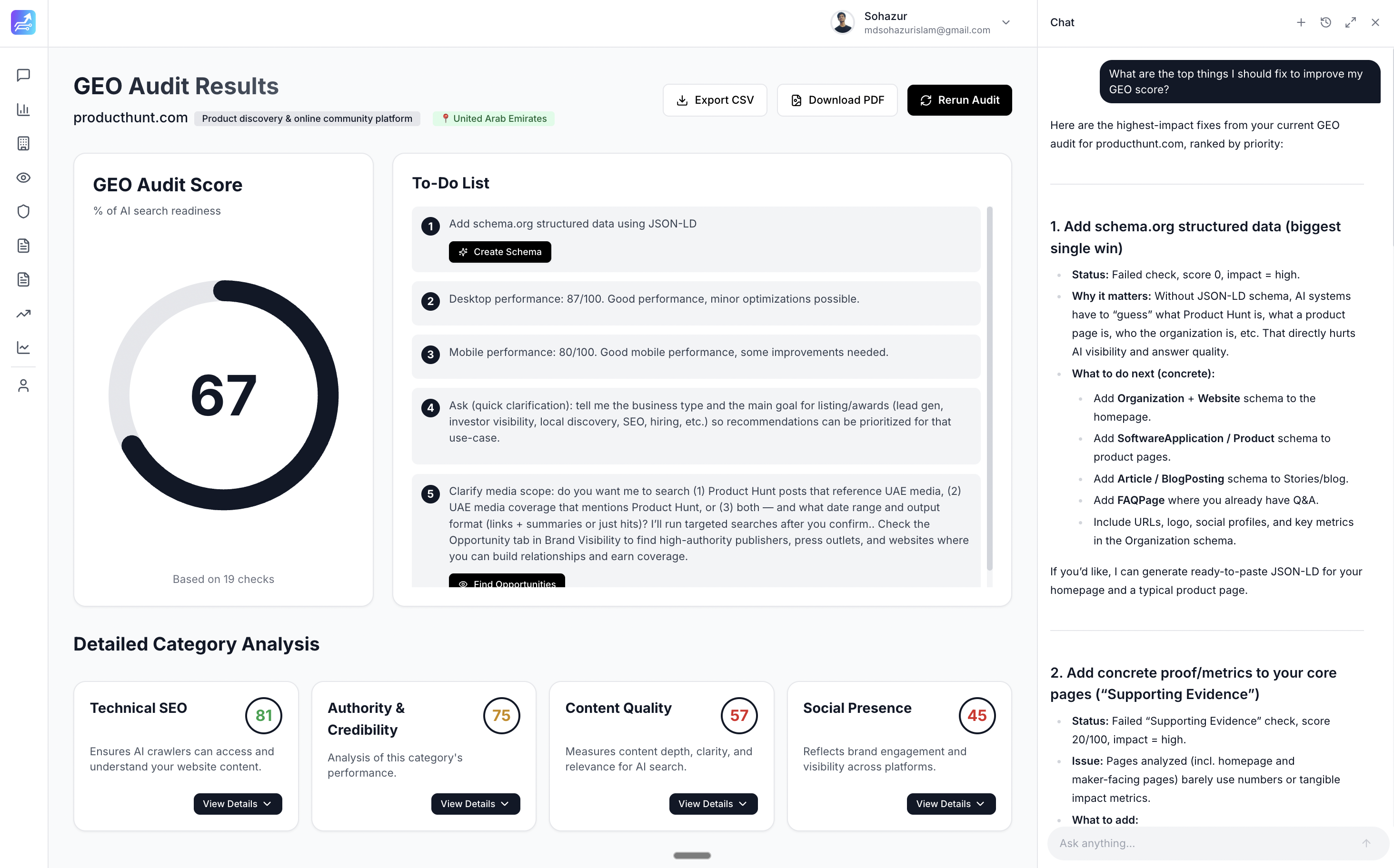 ReachLLM - Screenshot 4 showing product features and functionality