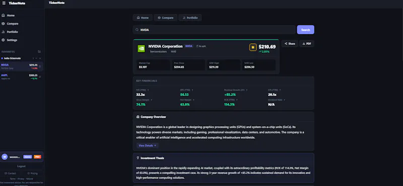 TickerNote screenshot 3