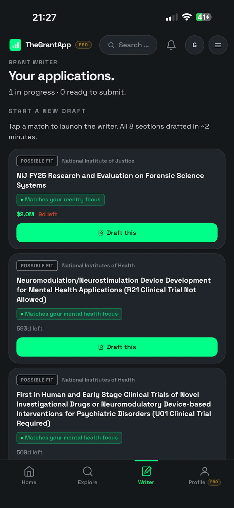 TheGrantApp screenshot 4