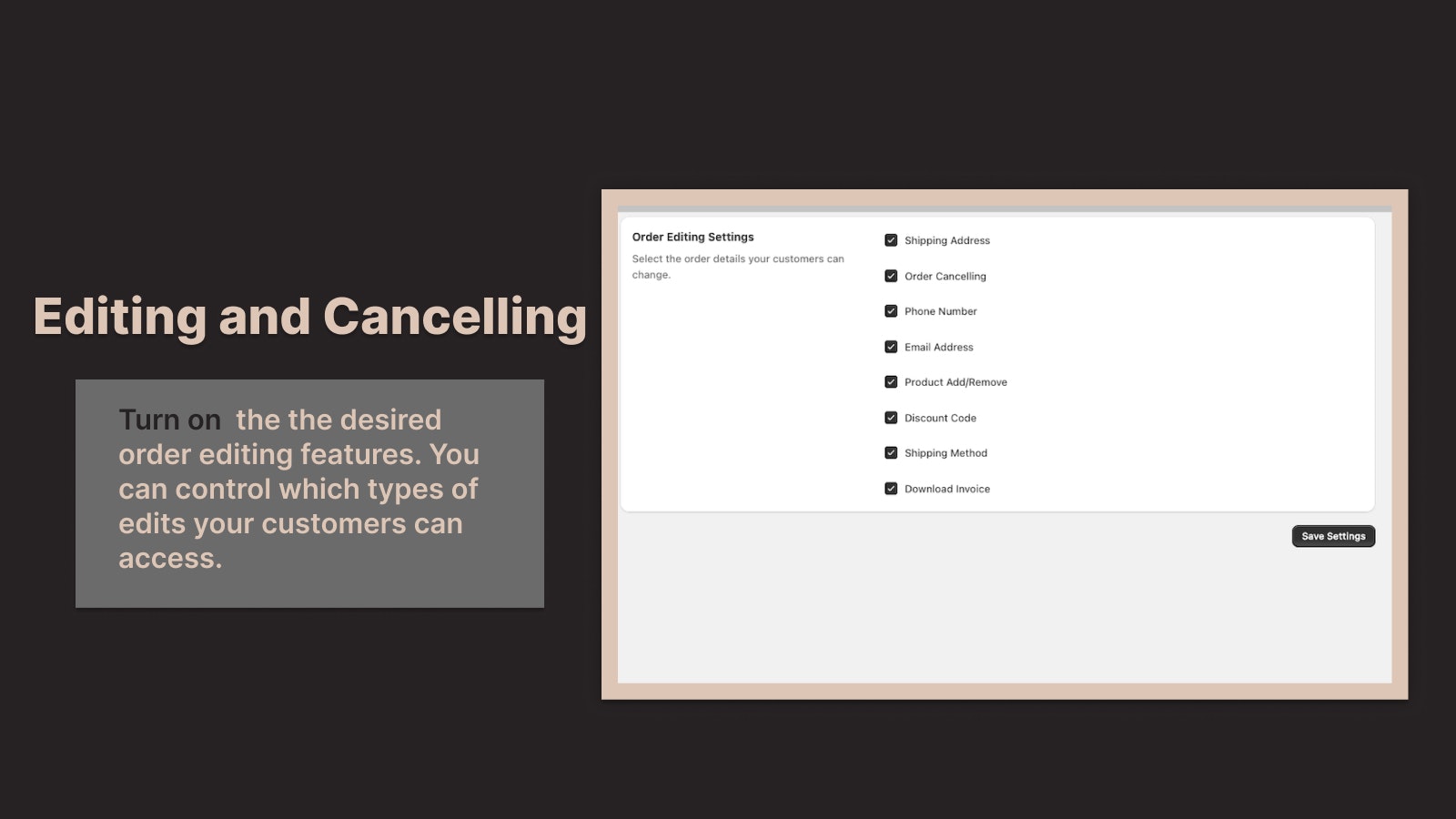Fundamental Order Editing Shopify App gallery image