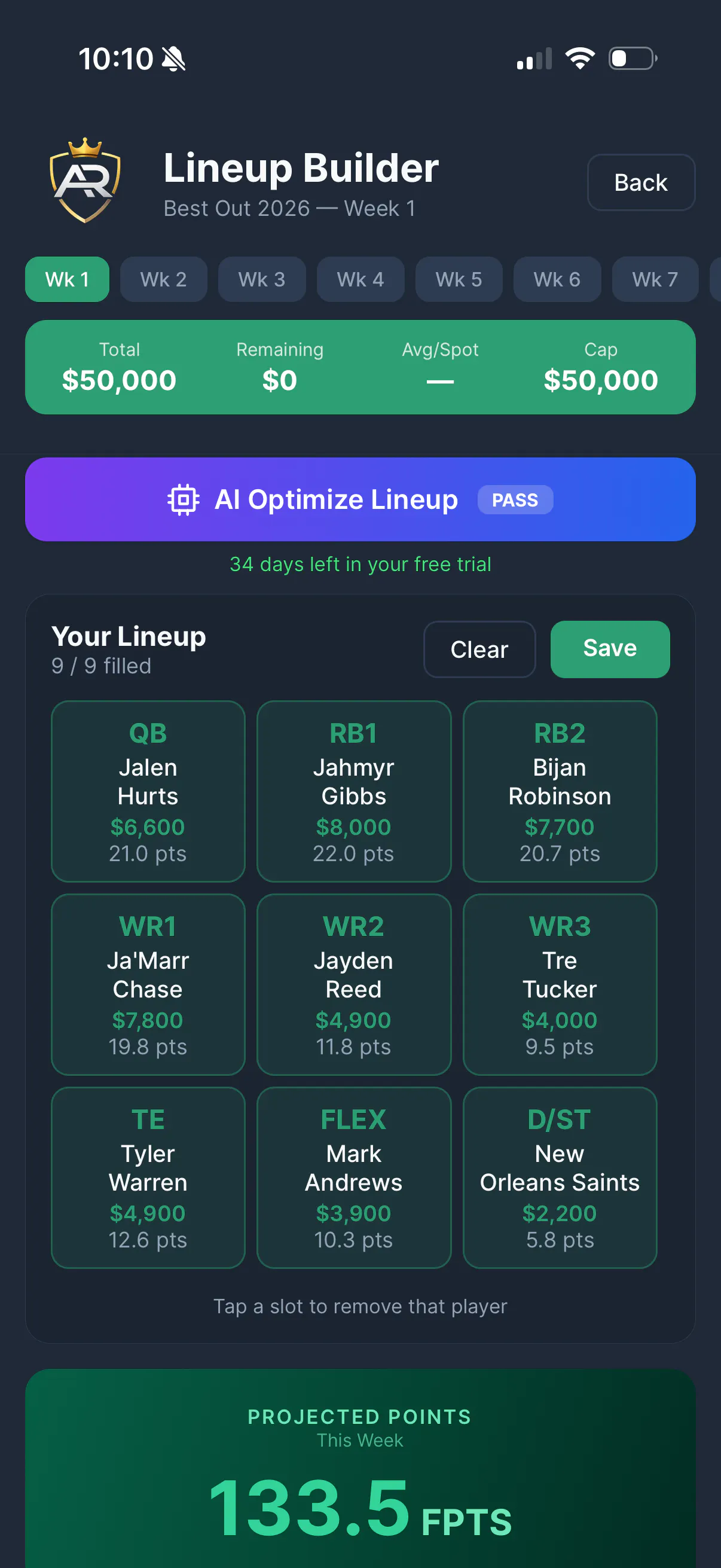 ArchRivals Fantasy Football App gallery image