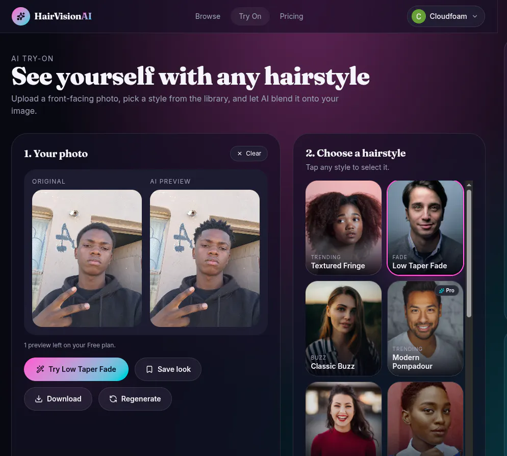HairVisionAI gallery image