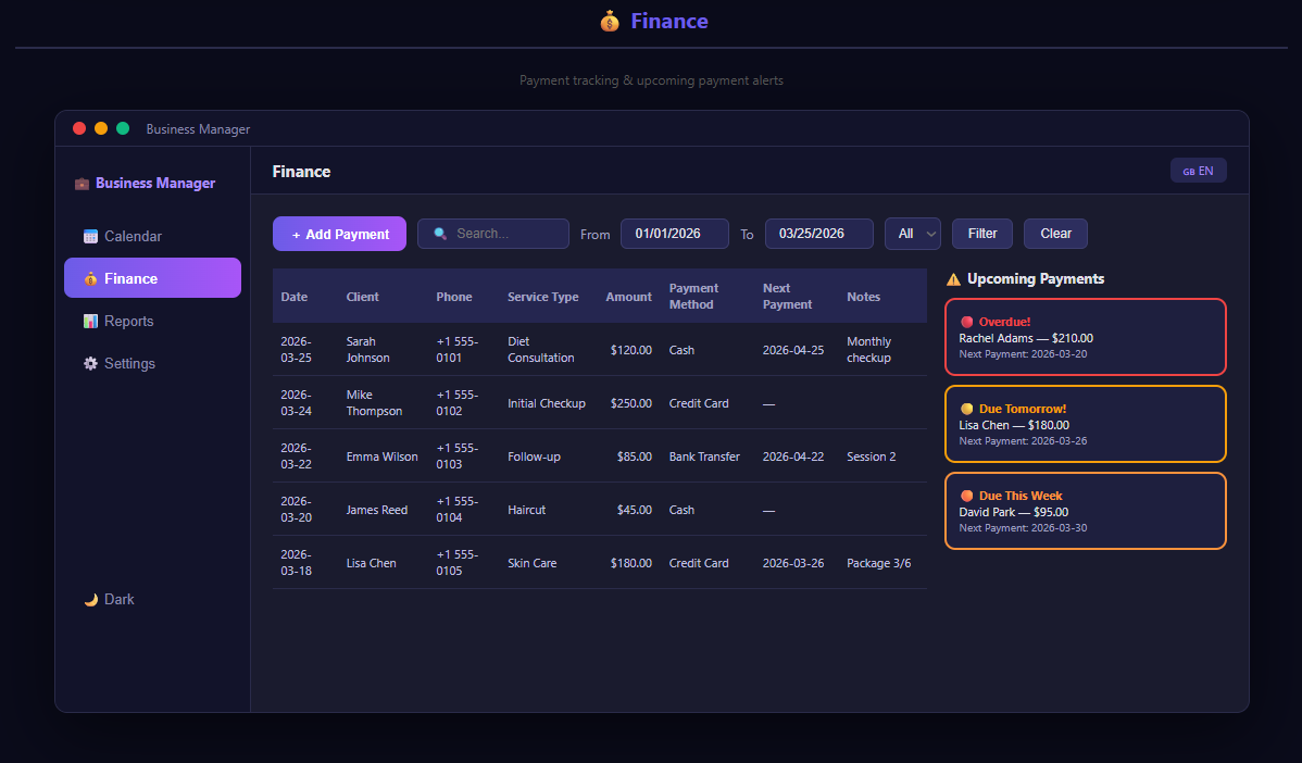 Business Manager by Metric & Motion gallery image