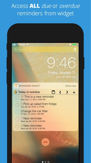 Reminders Widget for iOS reminders app gallery image