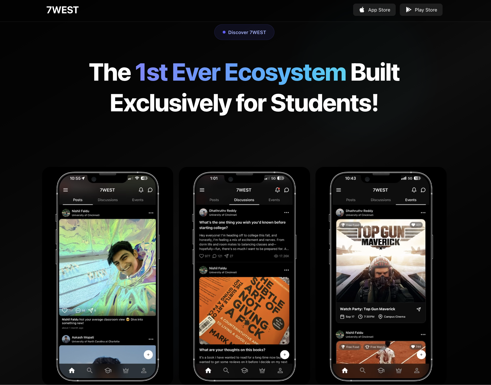 7WEST - Main product screenshot demonstrating key features and user interface