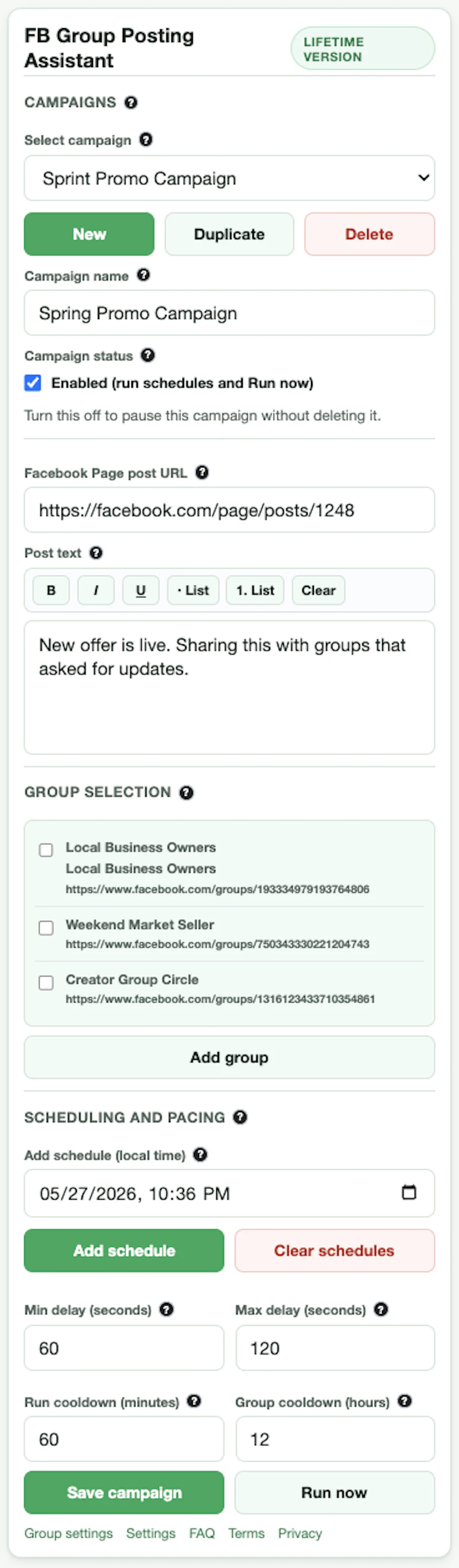 GetBuildMint Facebook Auto Poster screenshot 2