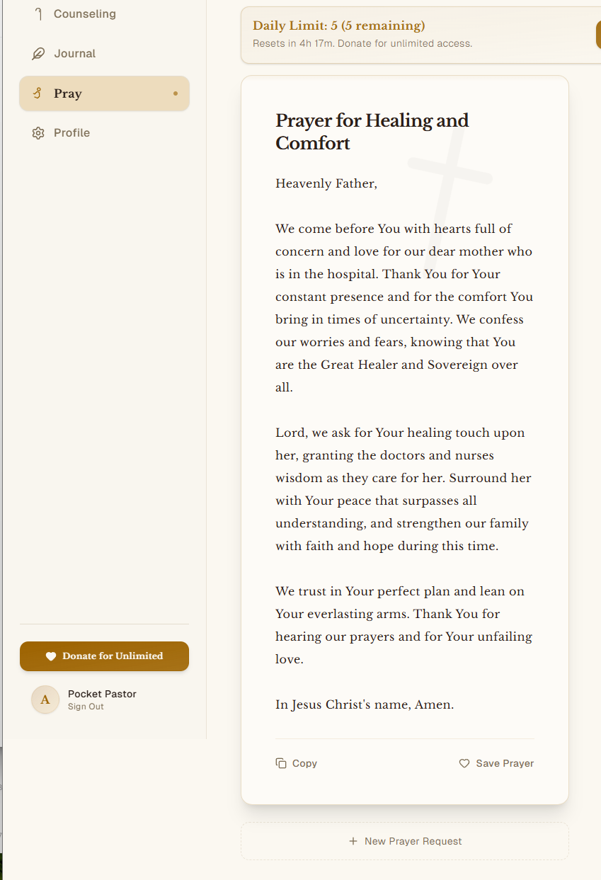 Pocket Pastors - Screenshot 5 showing product features and functionality