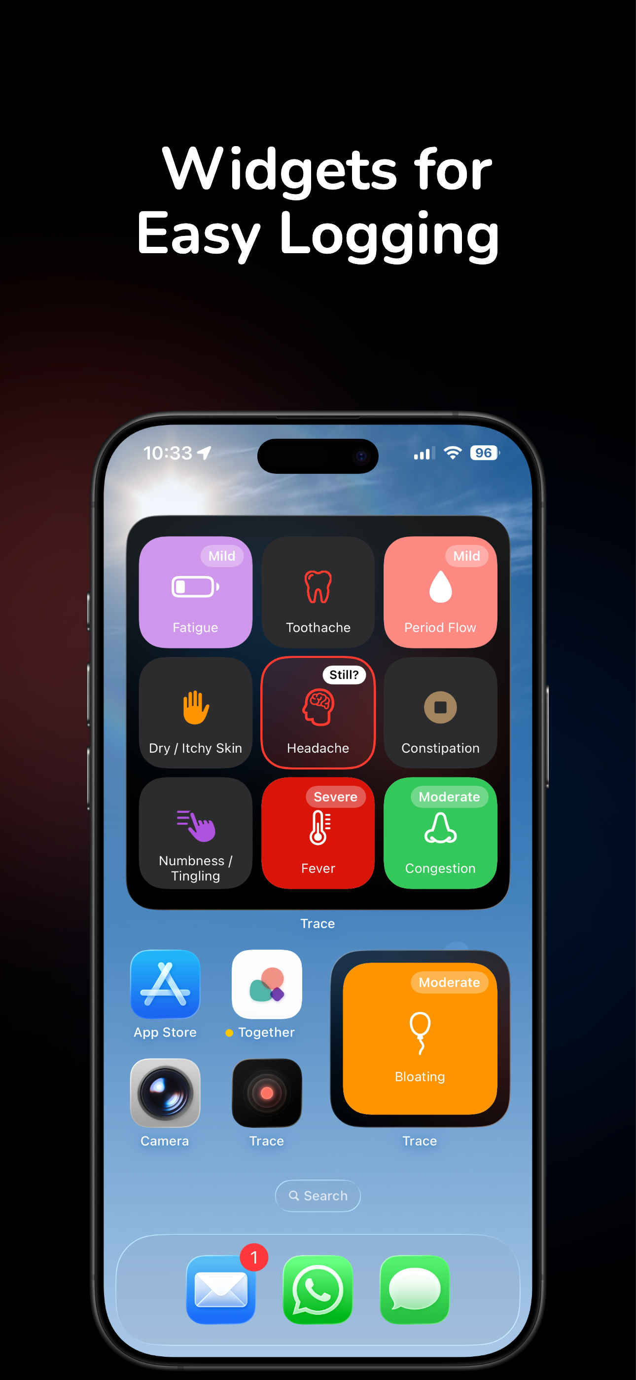 Trace Symptom Tracker App gallery image