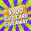 $900 Gift Card Giveaway Ends Oct 31