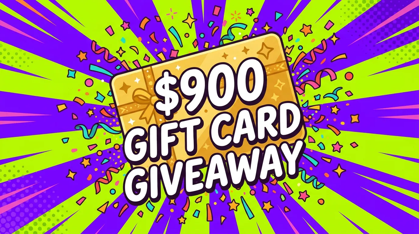 $900 Gift Card Giveaway Ends Oct 31