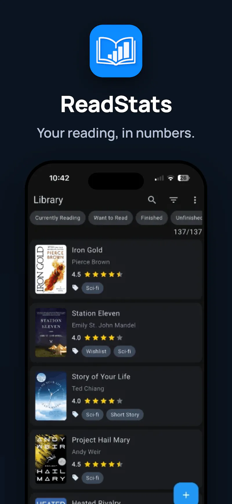 ReadStats screenshot 2