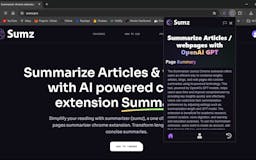 Sumz: Ai powered website summarizer media 3