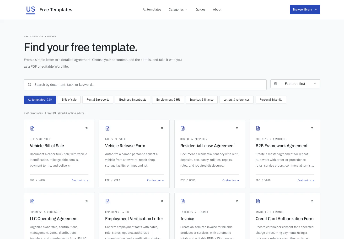 US Free Templates gallery image