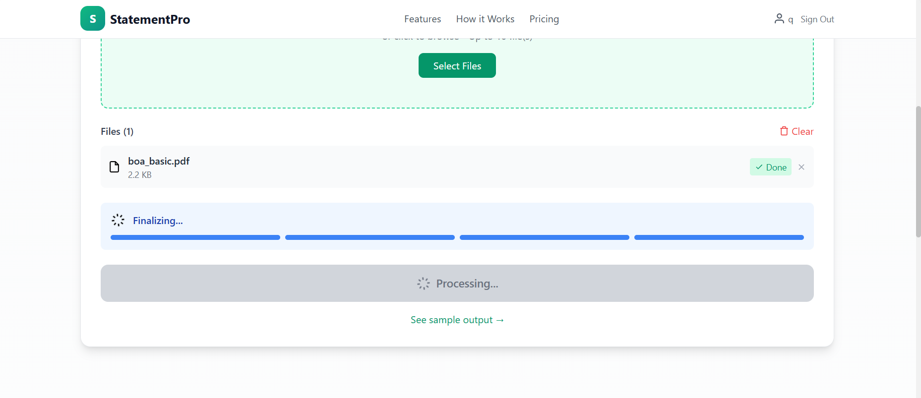 StatementPro - Screenshot 5 showing product features and functionality
