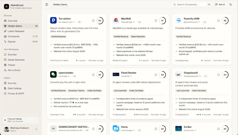 AlphaScout: Discover Startups Early screenshot 9