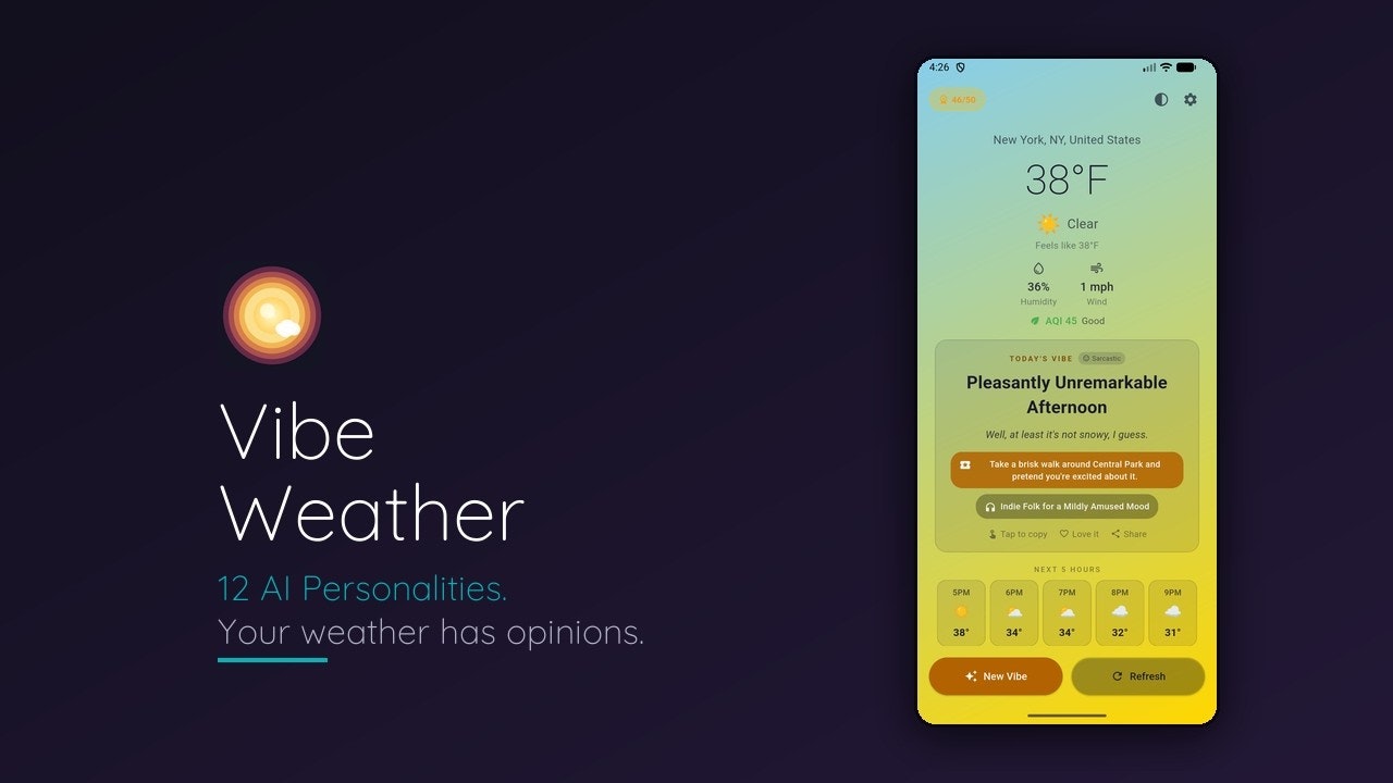 Vibe Weather: Forecasts with Personality gallery image