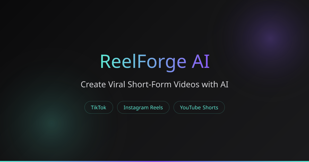 ReelForgeAI - Screenshot 4 showing product features and functionality