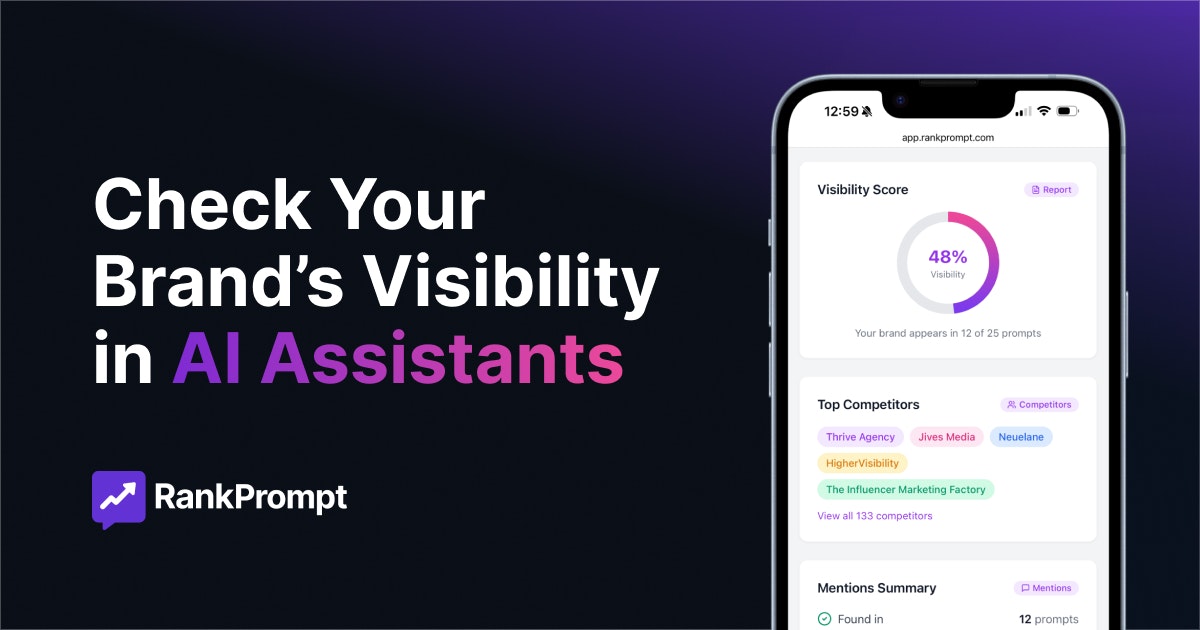 Rank Prompt - Main screenshot showing features and interface