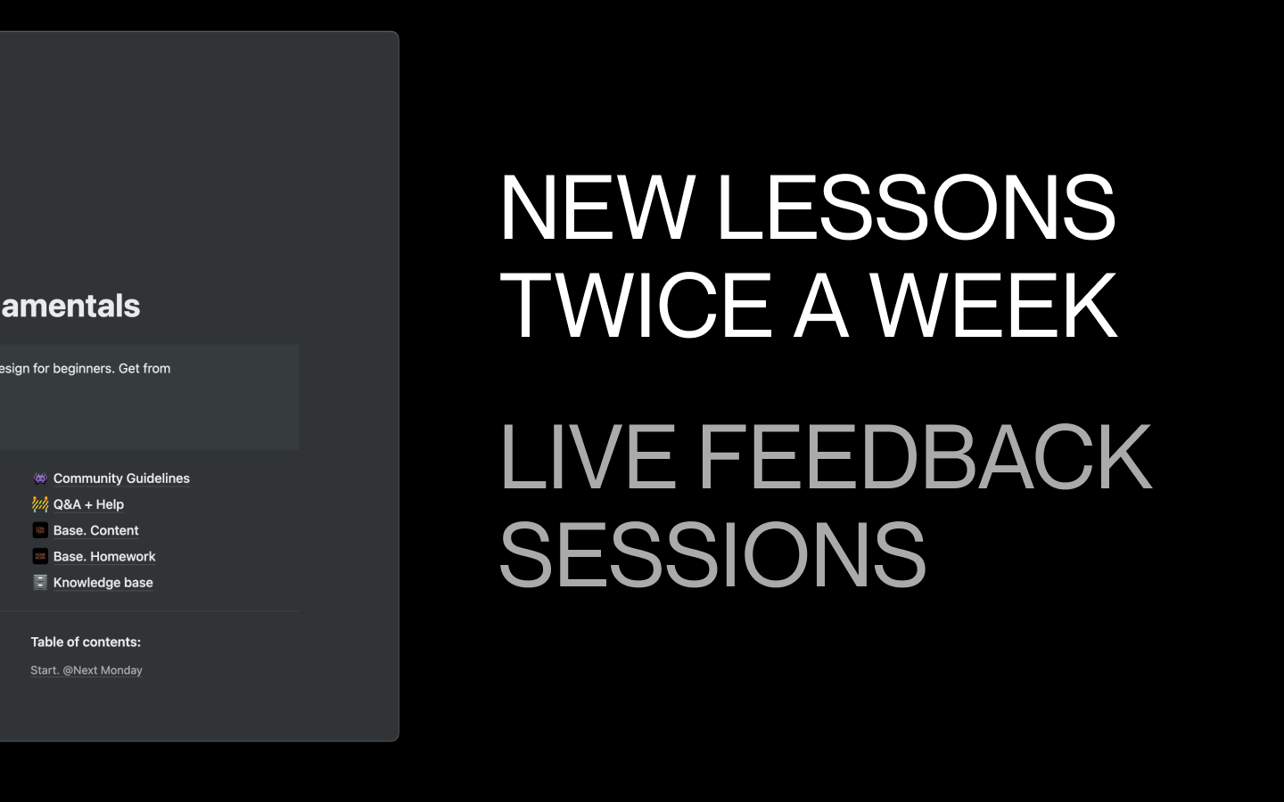 Base: design foundations course gallery image