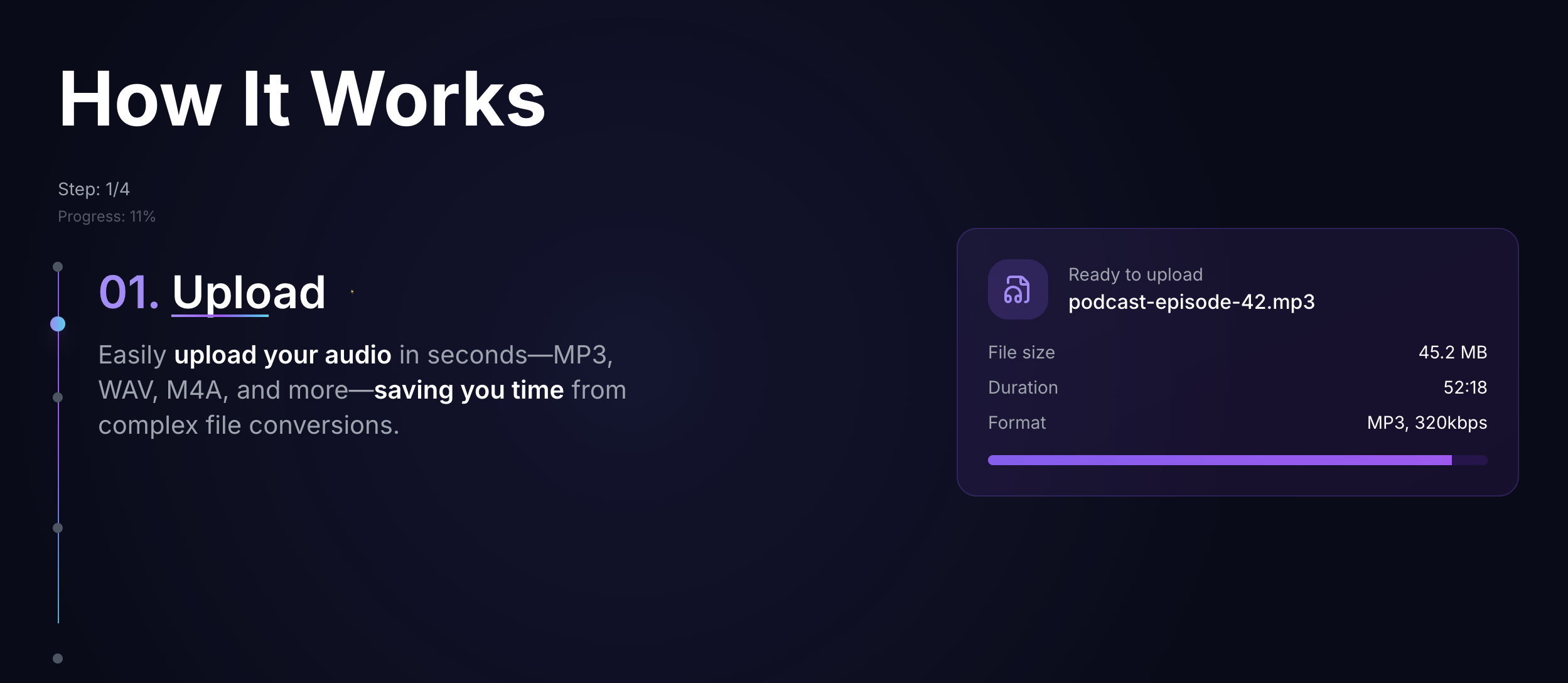 PodSummarize - Screenshot 2 showing product features and functionality