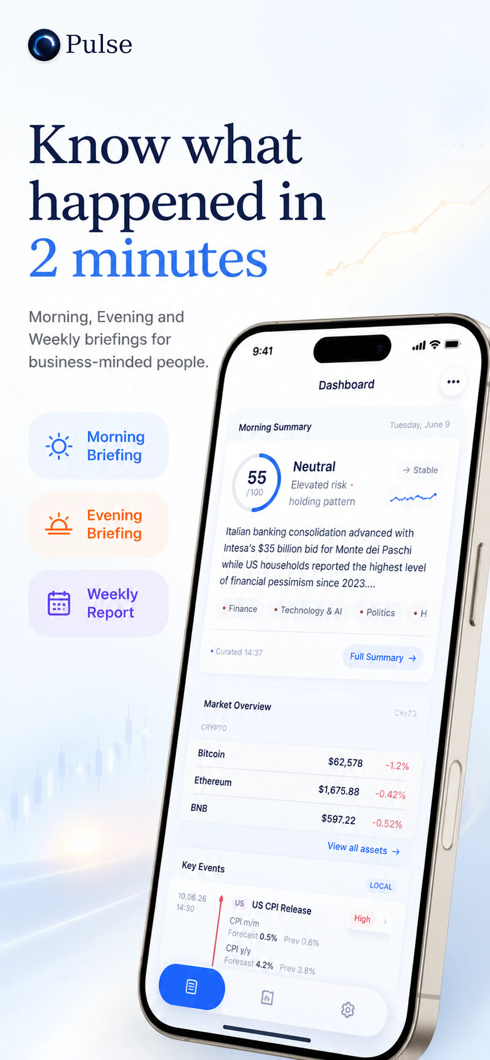 Pulse: AI News & Market Brief screenshot 1