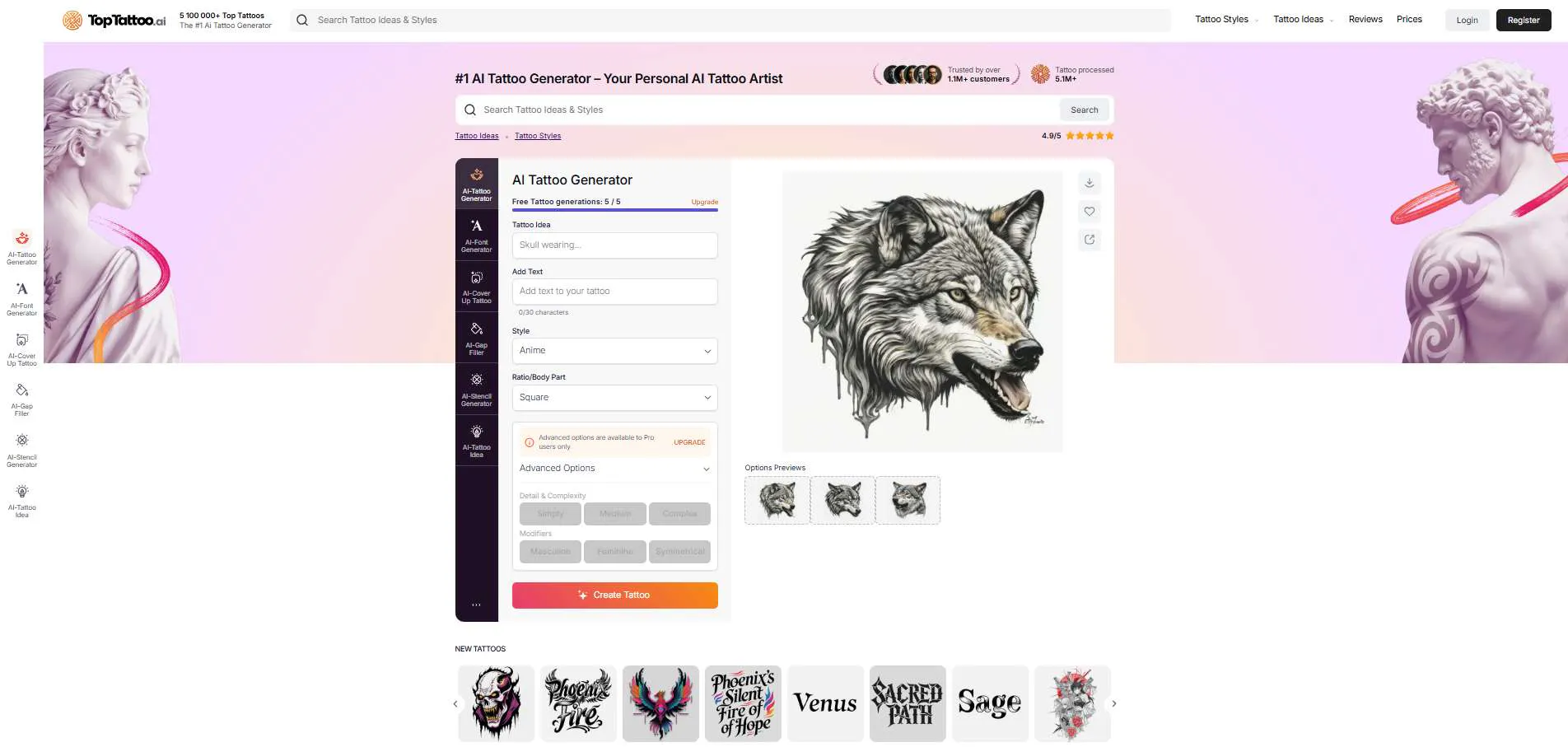 Banner del producto TopTattoo.ai