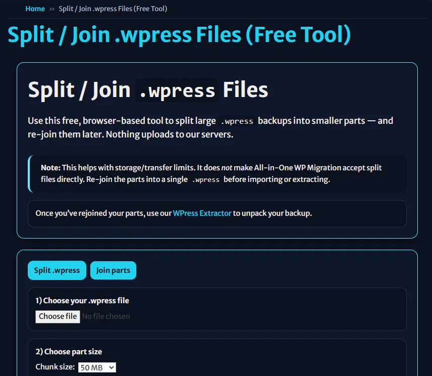 WPress Extractor - upload → extract gallery image
