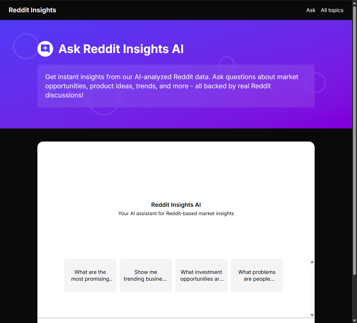 Reddit Insights gallery image