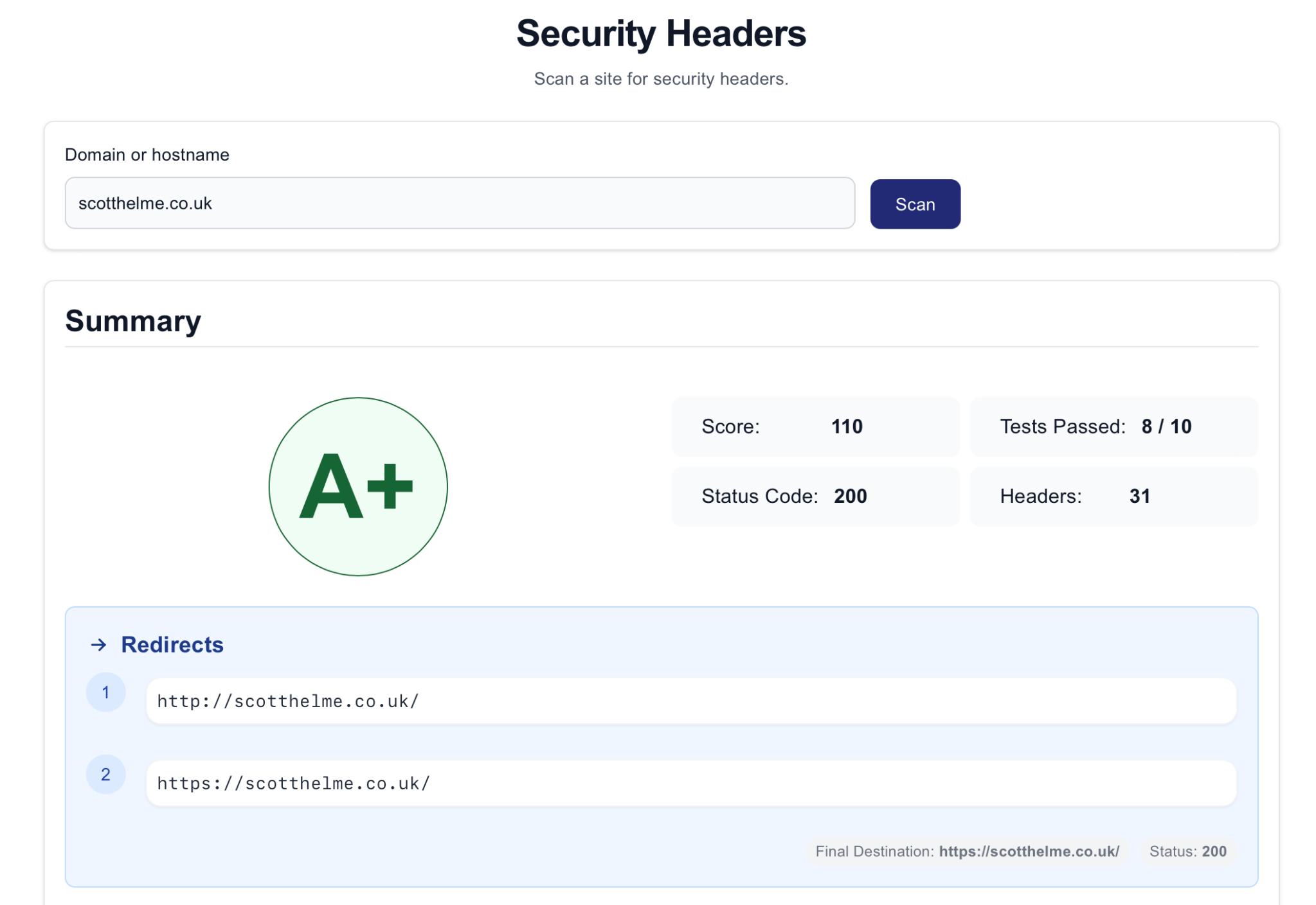 Cybaa Security Header API - Main product screenshot demonstrating key features and user interface