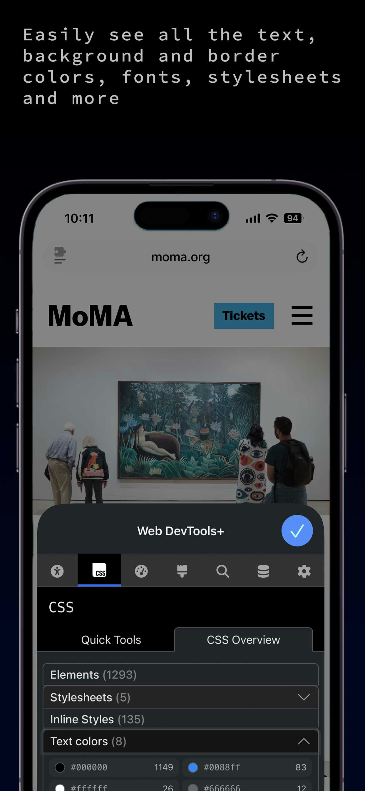 Web DevTools+ (iOS Safari) gallery image