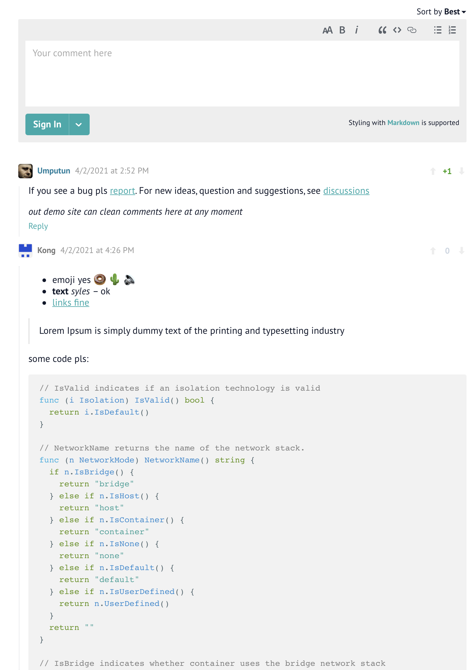 remark42 gallery image