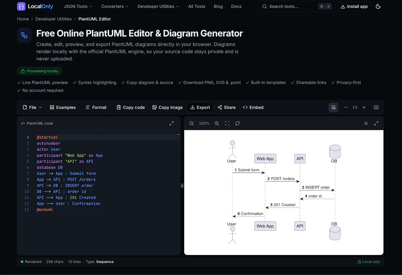 LocalOnly: toolkit for JSON & developers screenshot 2