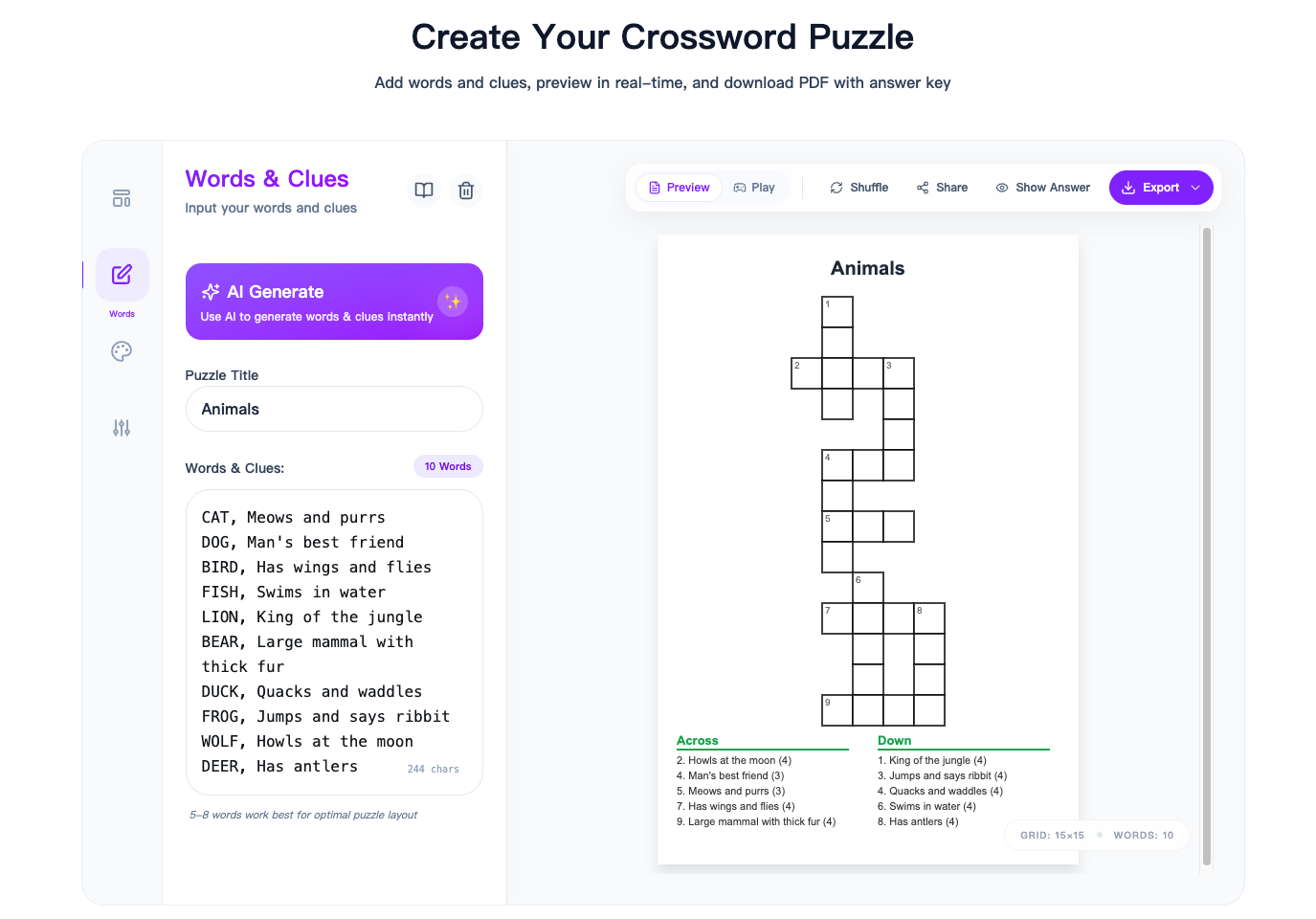 PuzzleGenio - Screenshot 3 showing product features and functionality