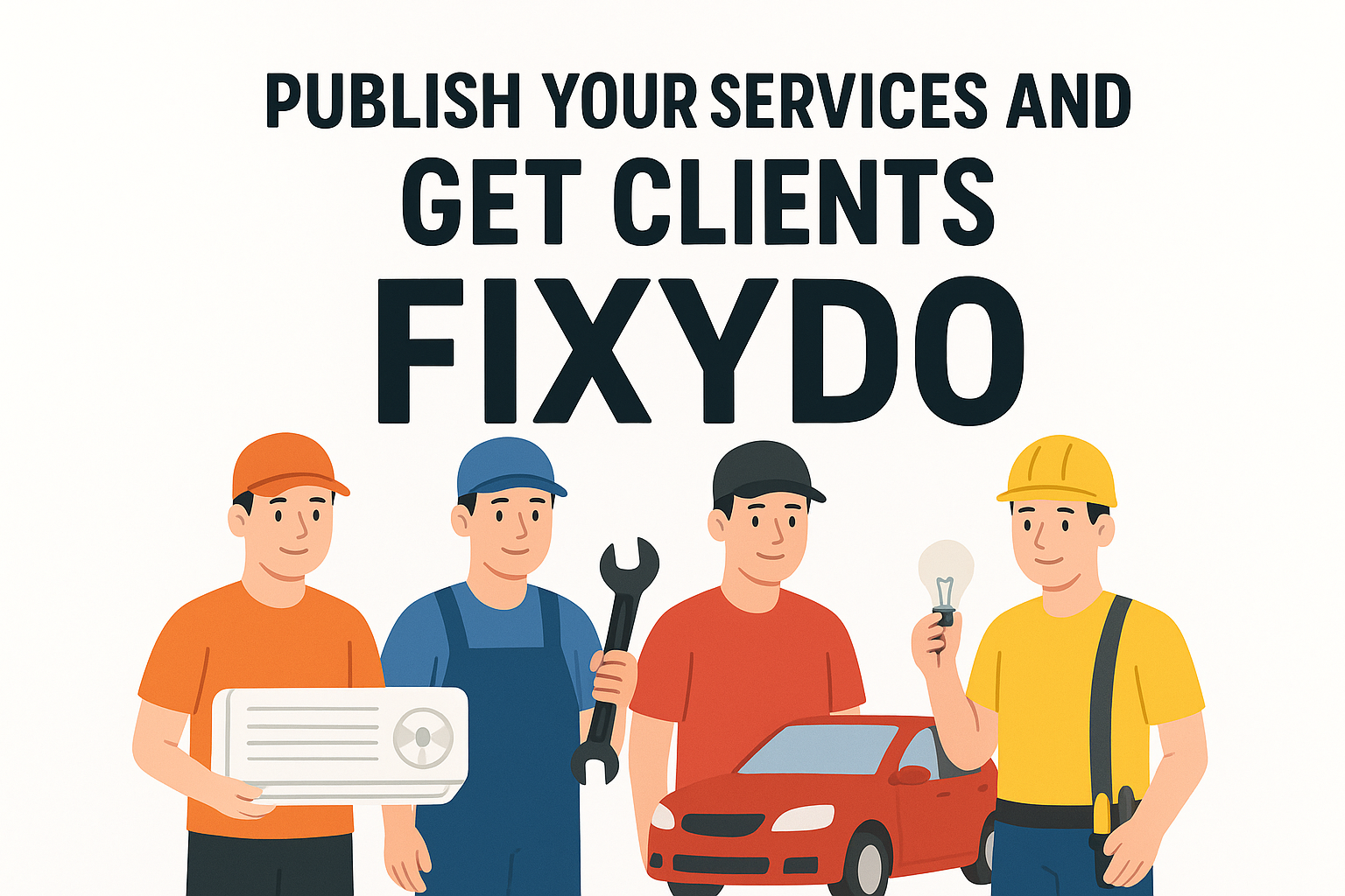 Fixydo - Product Hunt launch logo and brand identity