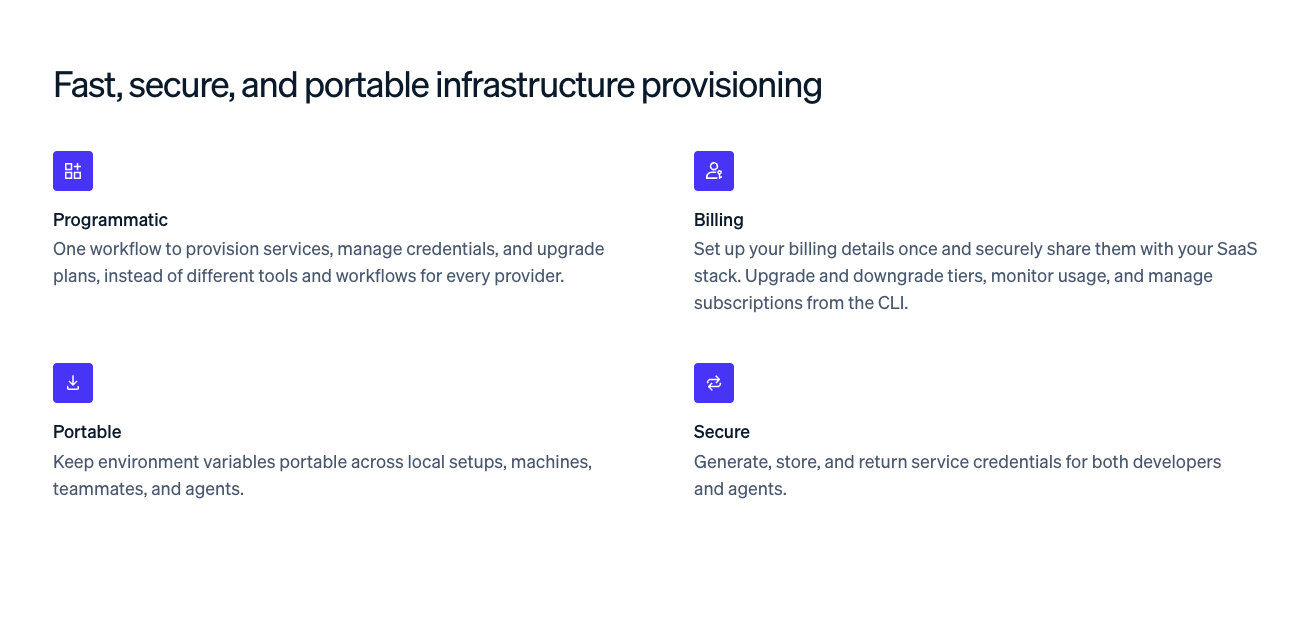 Stripe Projects의 4가지 핵심 가치 설명